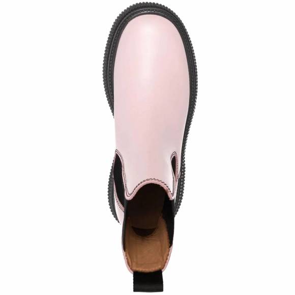 NEW GANNI women creepers creepers textile lace up boot in pale lilac - Picture 4 of 4